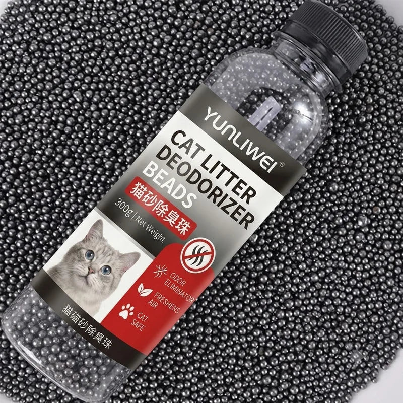Deodorizer beads in litter box