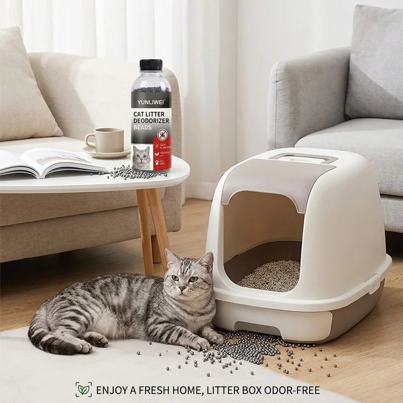 Activated Carbon Deodorizer Beads – Low Dust Odor Control for Cat Litter Box | Harmony Paw