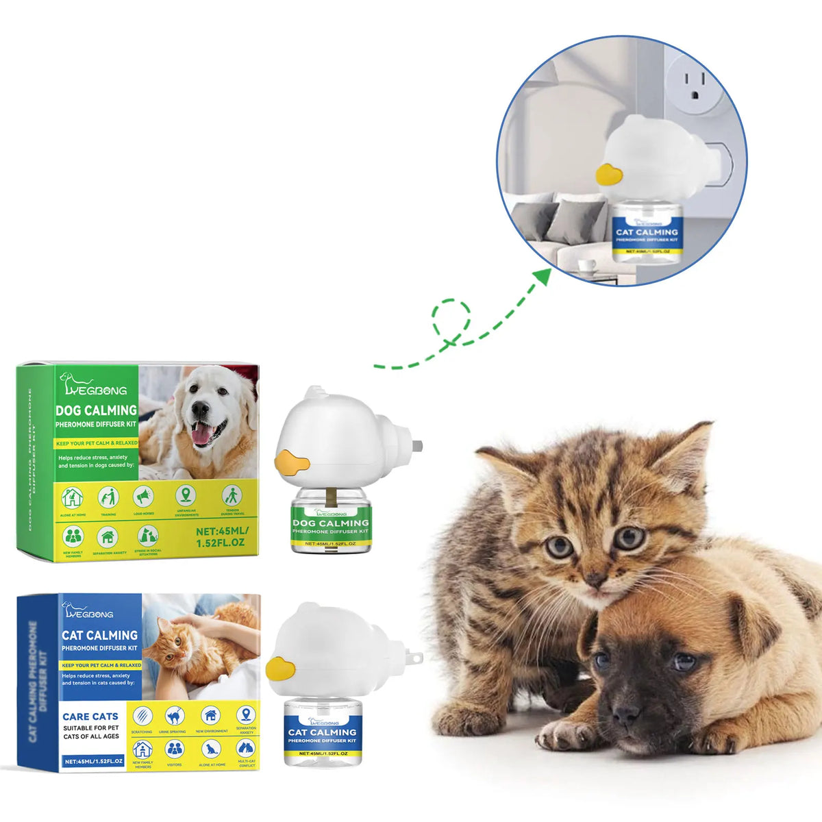Pet pheromone calming diffuser - front view