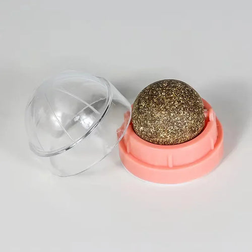 Catnip ball toy rotating mechanism