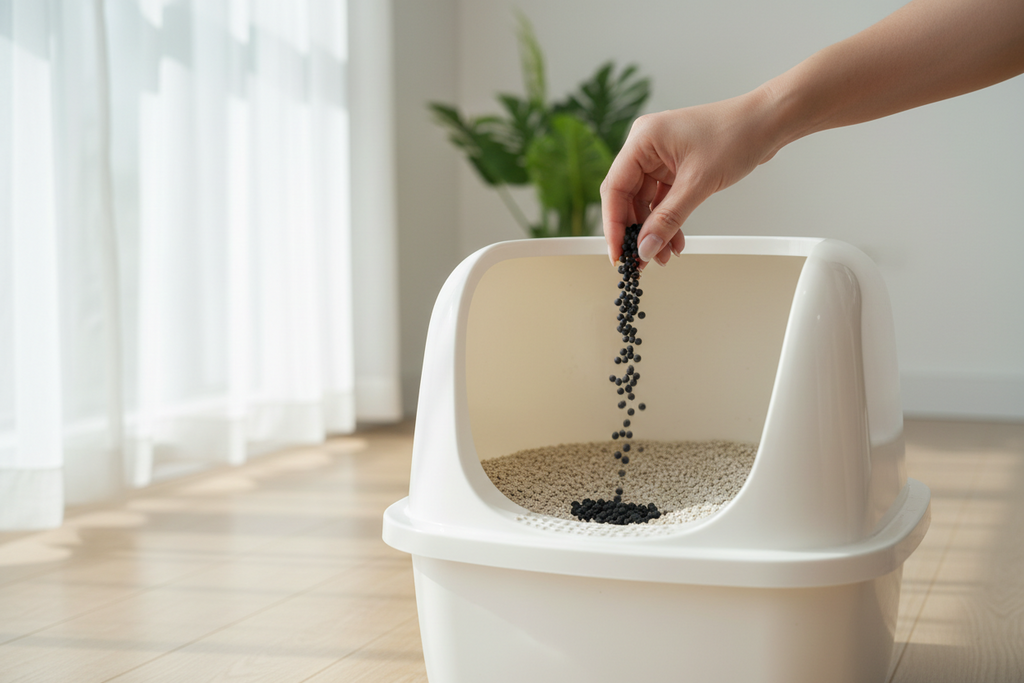 Activated Carbon Deodorizer Beads – Low Dust Odor Control for Cat Litter Box | Harmony Paw
